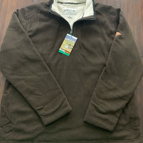 - NWTOrvis 1/4 zip Fleece/ Sherpa pullover Sizes XL and XXL - Picture 2 of 12